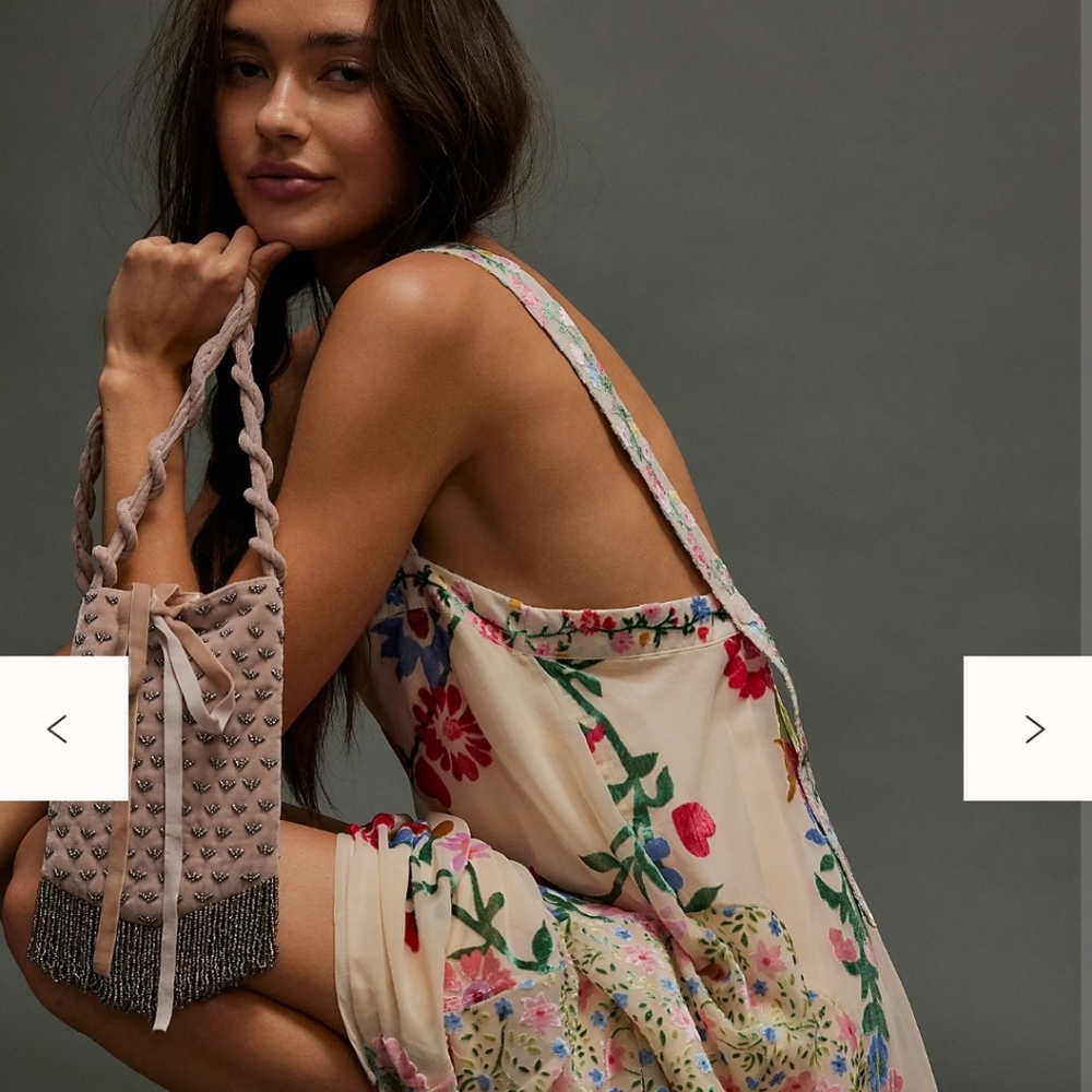 Free People Dress, White Floral, Size L - Picture 3 of 8